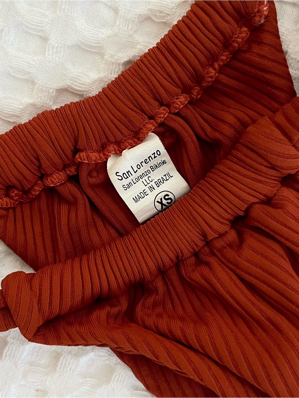San Lorenzo Ribbed Rust Swim Bottoms BNWOT - Picture 4 of 4
